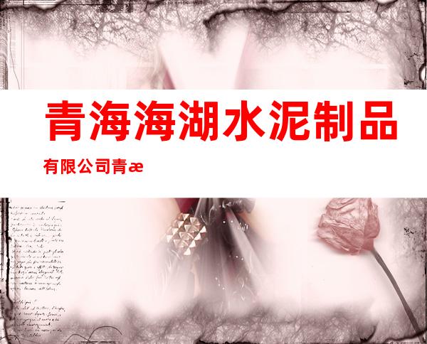 青海海湖水泥制品有限公司青水搅拌站